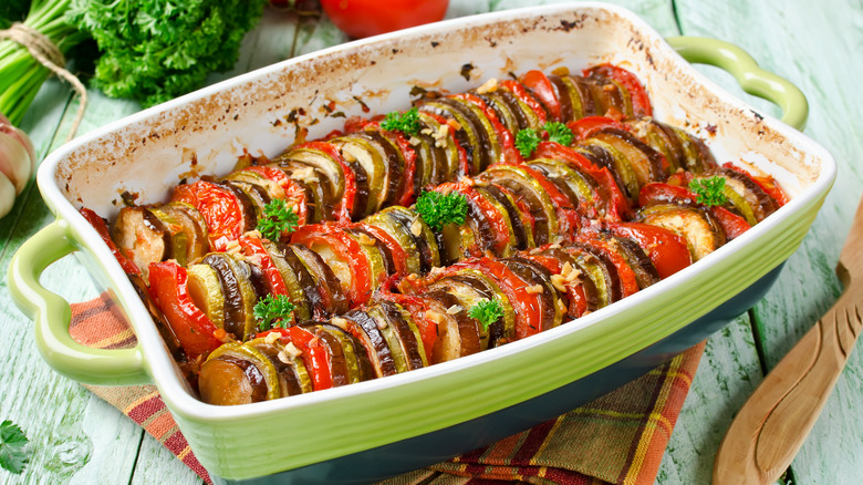 Ratatouille in a baking dish