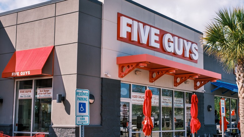 five guys storefront daytime