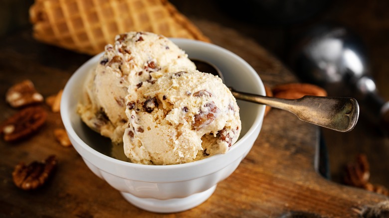 Butter pecan ice cream