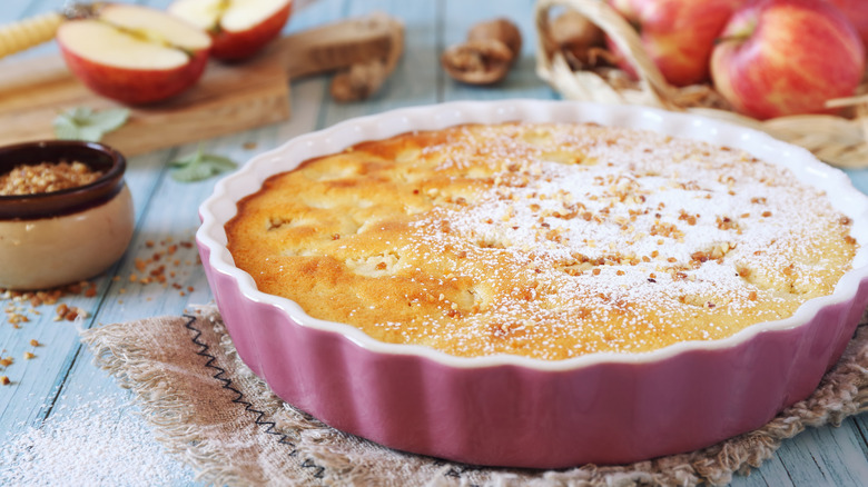 Clafoutis in pie dish