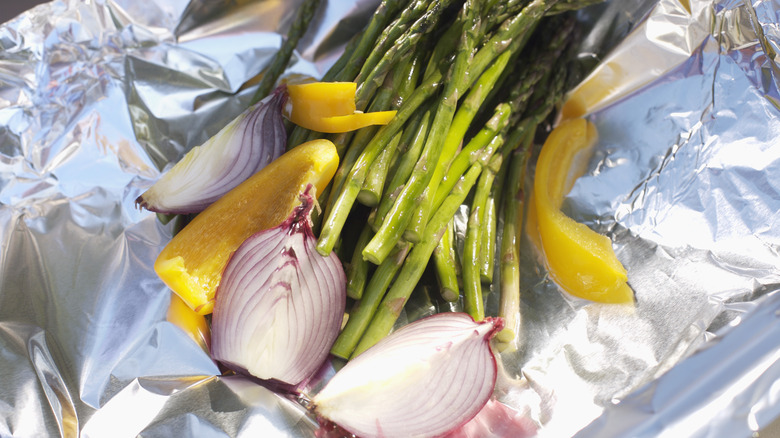 Vegetables in foil