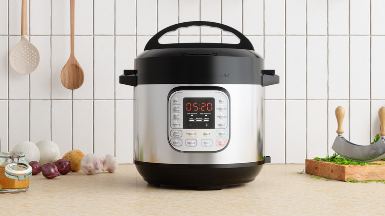 Instant pot on kitchen counter