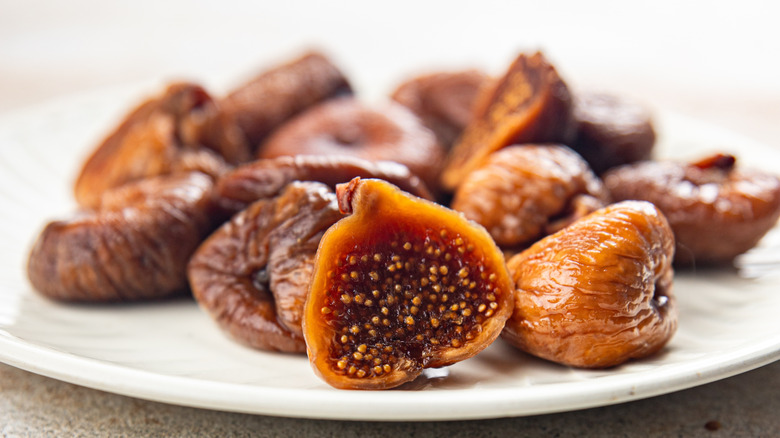 Dried figs on a plate