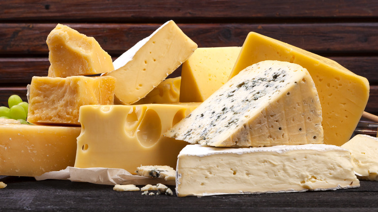 Various types of cheese