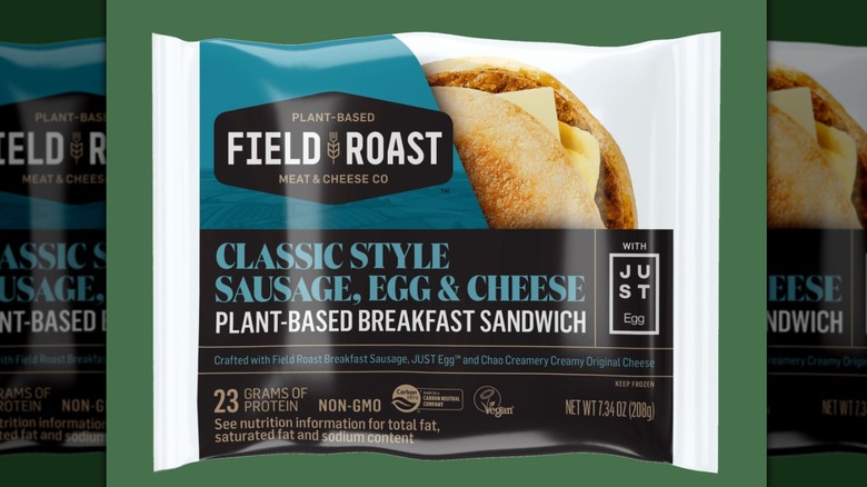 Field Roast breakfast sandwich