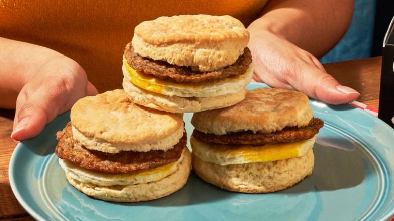 Mason Dixie Cheddar Biscuit sandwiches