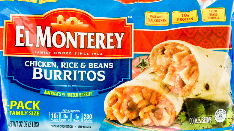 bag of El Monterey burritos