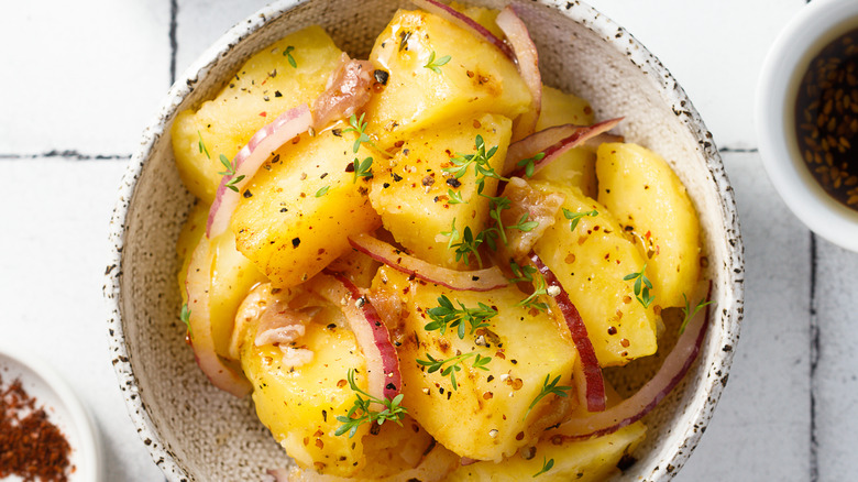 Bowl of German potato salad