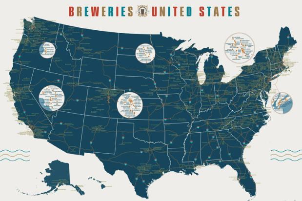 Breweries of the United States Print