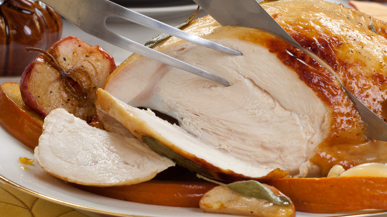 juicy sliced roast turkey