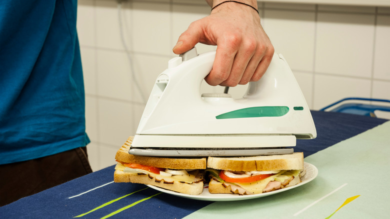 Ironing a sandwich