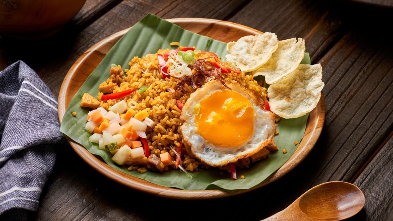 Indonesian fried rice with egg