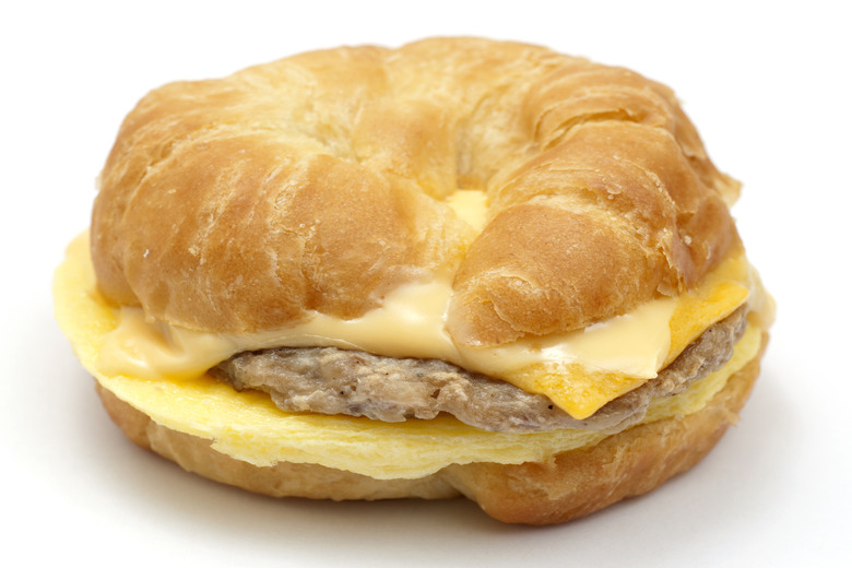 Unhealthiest: Sausage, Egg and Cheese on a Croissant