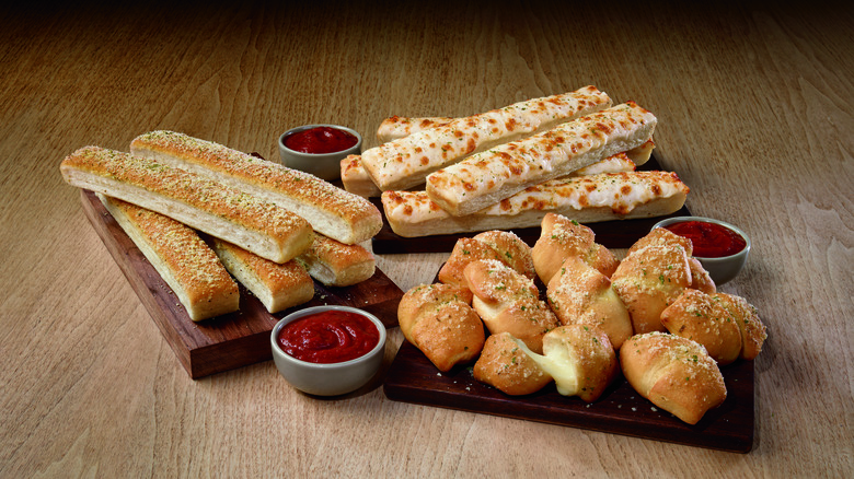 Pizza Hut breadsticks and cheese sticks