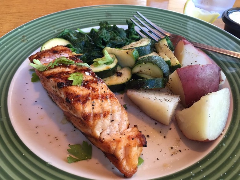 Cedar Salmon With Maple Mustard Glaze