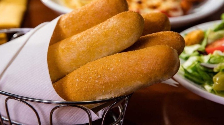 Olive Garden basket of breadsticks