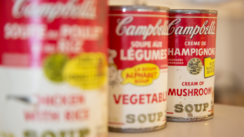 vintage campbell's soup cans