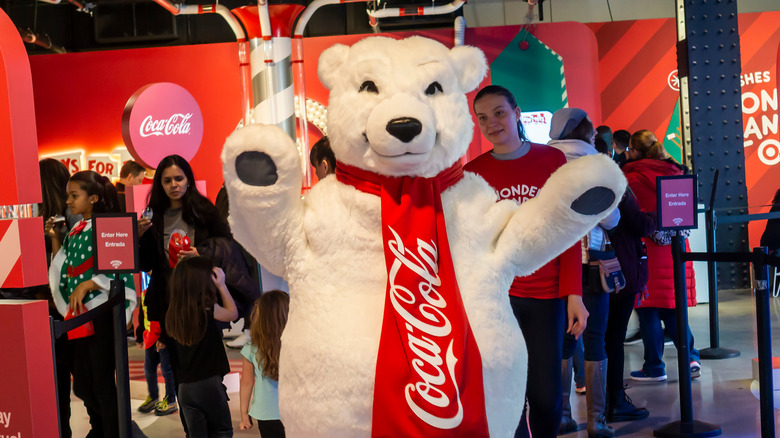 coke polar bear mascot costume