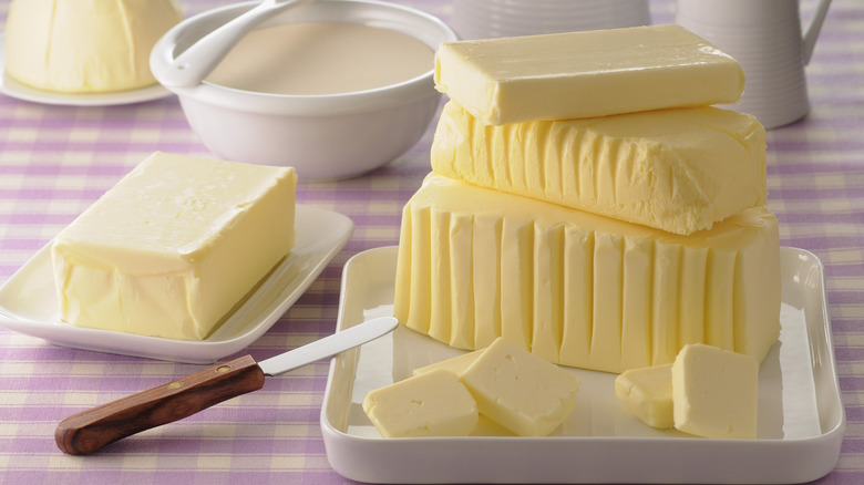 Stacks of butter