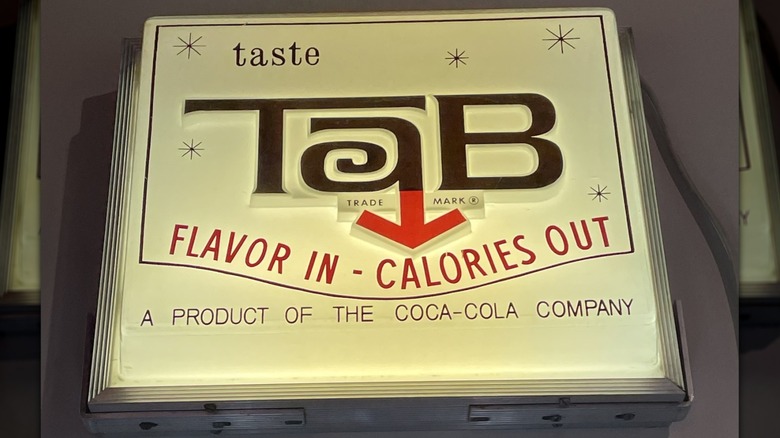 TaB soda sign