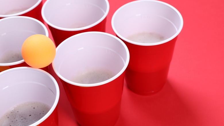 red solo cup red background