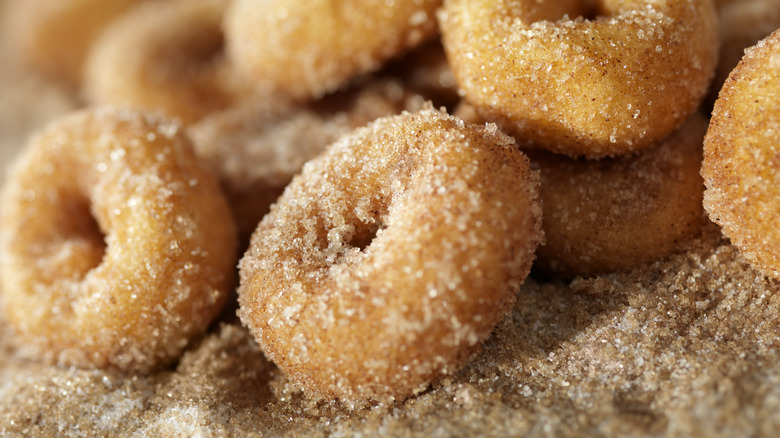 mini donuts with cinnamon sugar