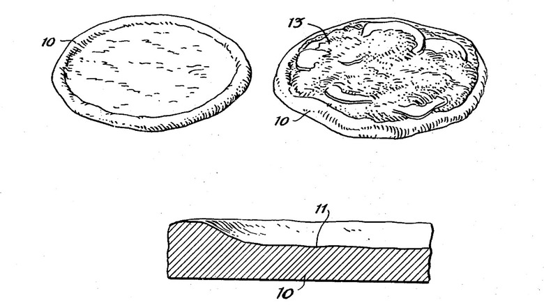 Diagram of frozen pizza