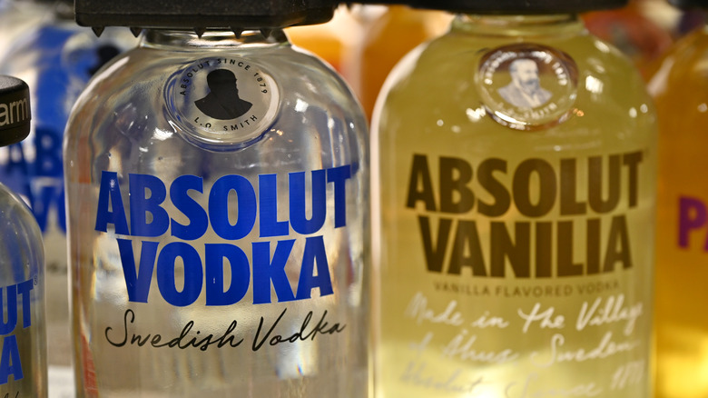 Vanilla vodka and regular vodka