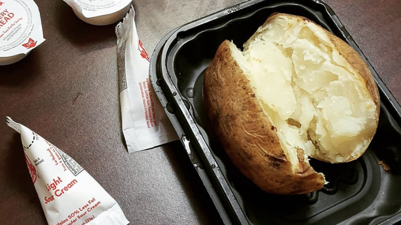 Wendy's baked potato in box