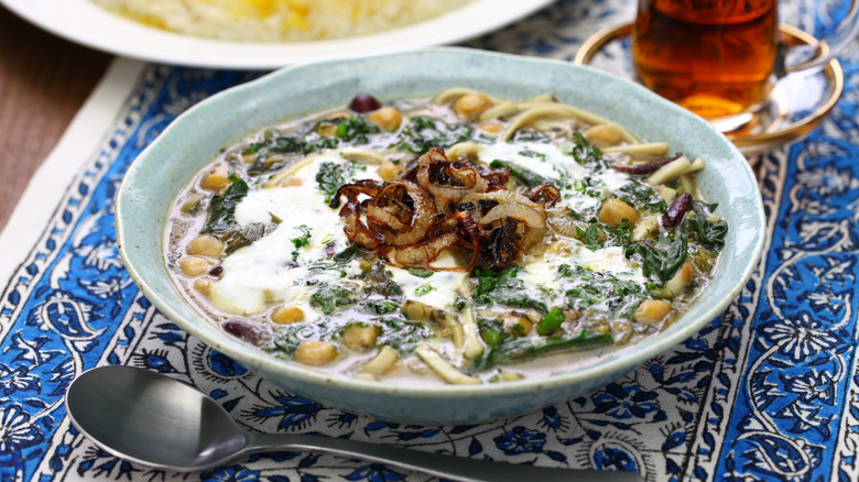 Persian aush reshteh soup