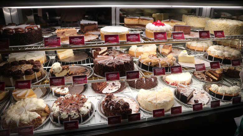 Cheesecake Factory cheesecake display 