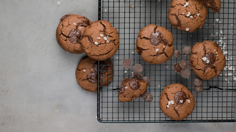 sea salt double chocolate cookies