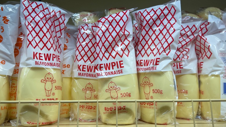 Kewpie mayonnaise on shelf