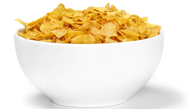 White bowl full of cereal