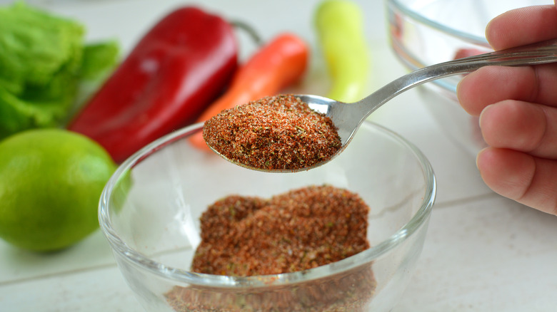 Bowl of homemade taco seasoning