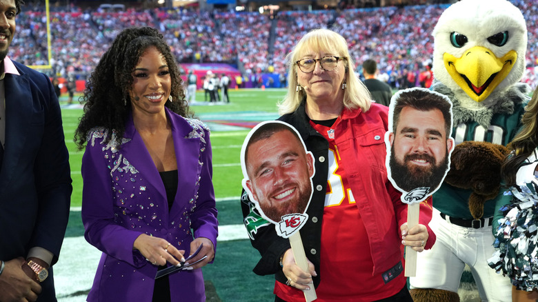 Donna Kelce on football field