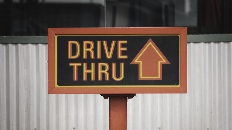 drive thru sign