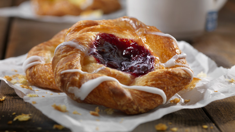 Danish pastry with jam