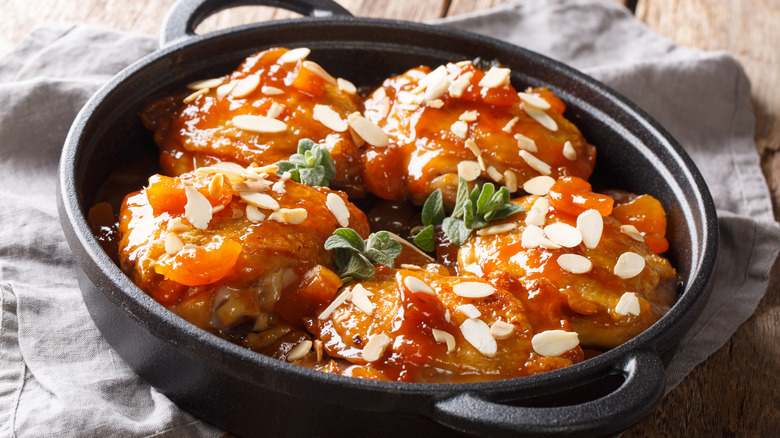 Apricot glazed chicken