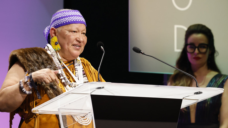 Sherry Pocknett receiving her James Beard Award 2023