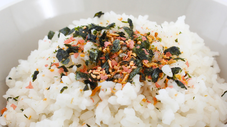 furikake over white rice