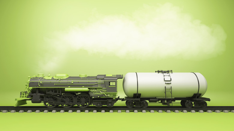 Green biofuel train chugging along