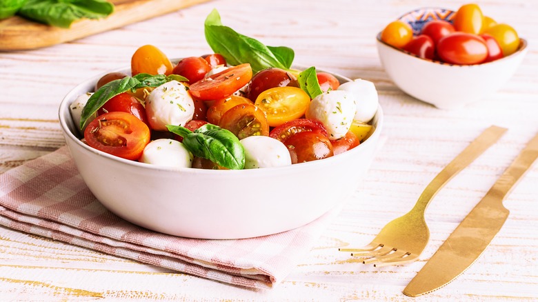 caprese salad in a bowl