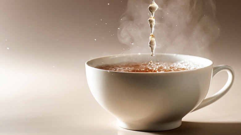 A cup of hot water