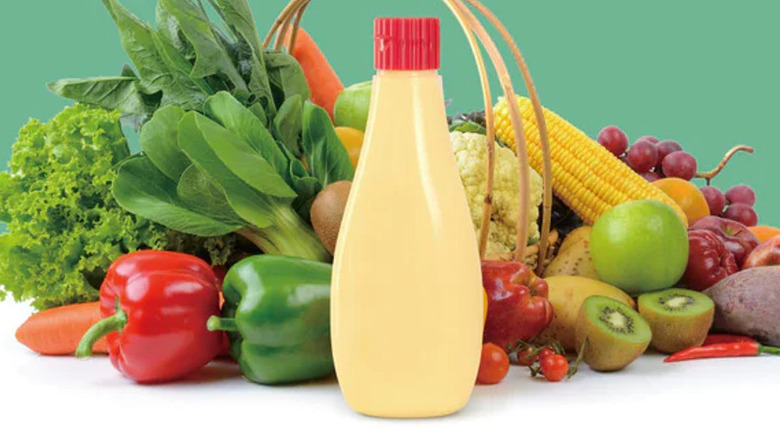 Kewpie Mayo Bottle with Vegetables 