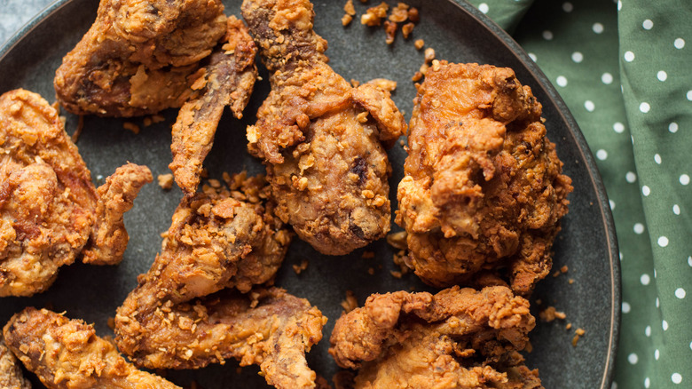 plate of fried chicken