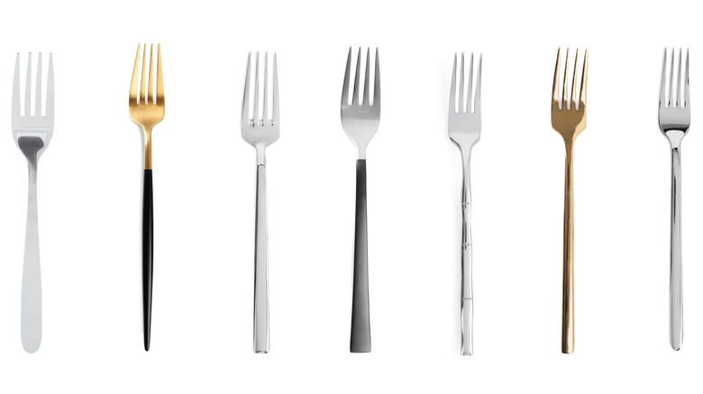 A selection of kitchen forks