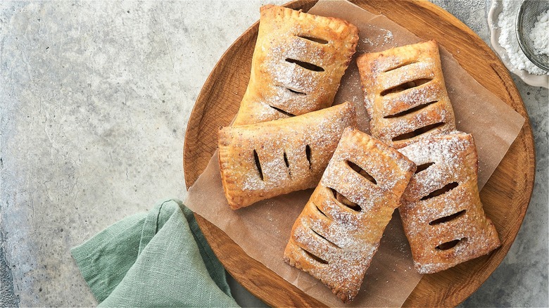 Hand pies with powdered sugar