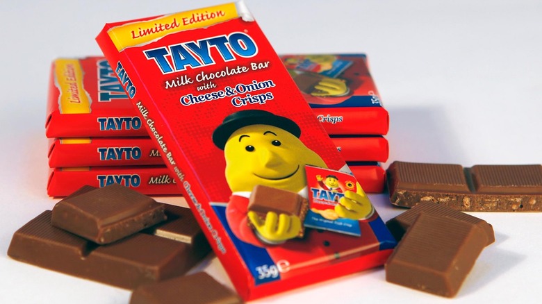 Tayto cheese and onion crisp chocolate bar