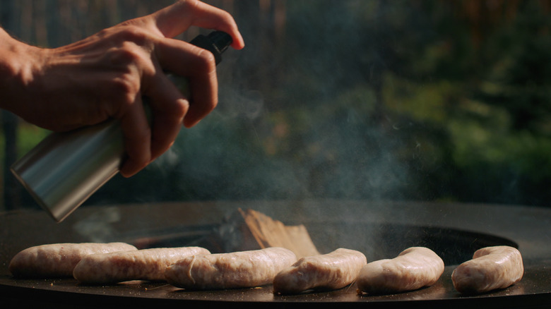 Salt spray on meat